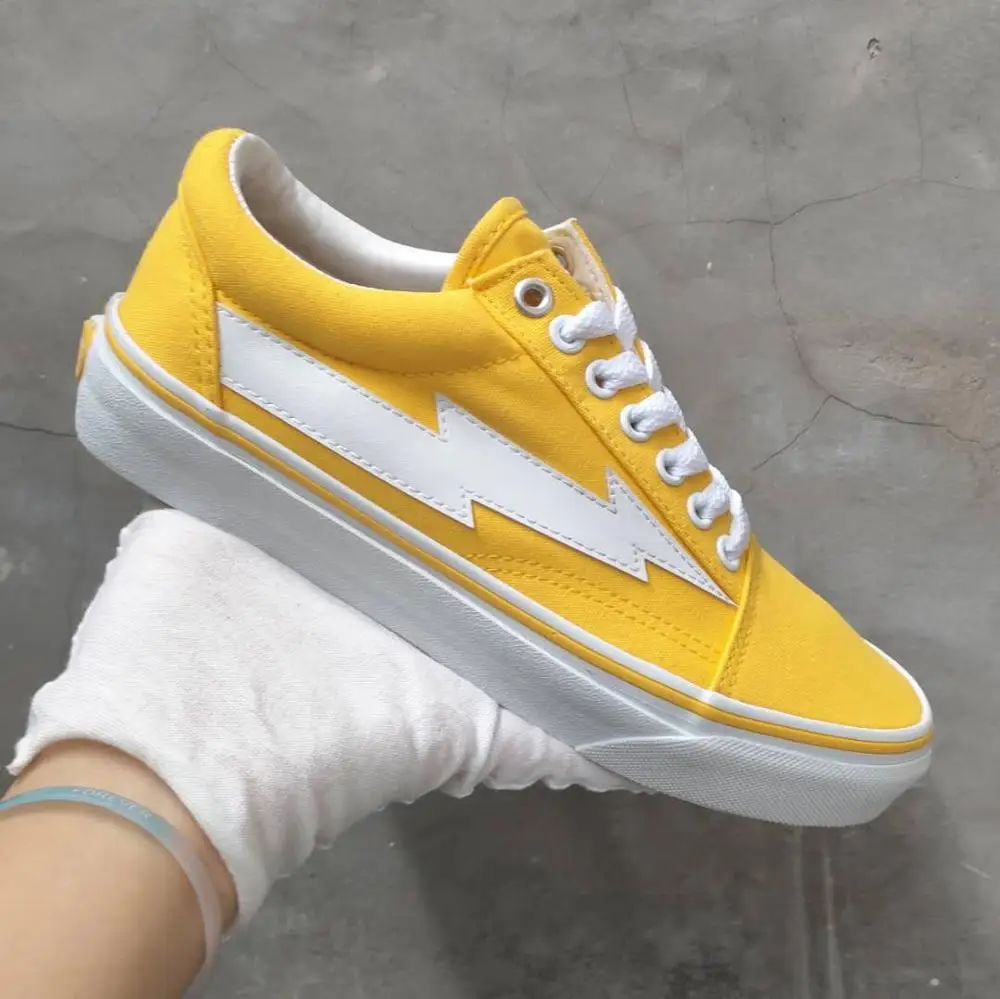 

Top Quality green REVENGEs STORM X Canvas shoes Fashion women Vulcanized Shoes Lightning Pattern Men Street skateboarding shoes