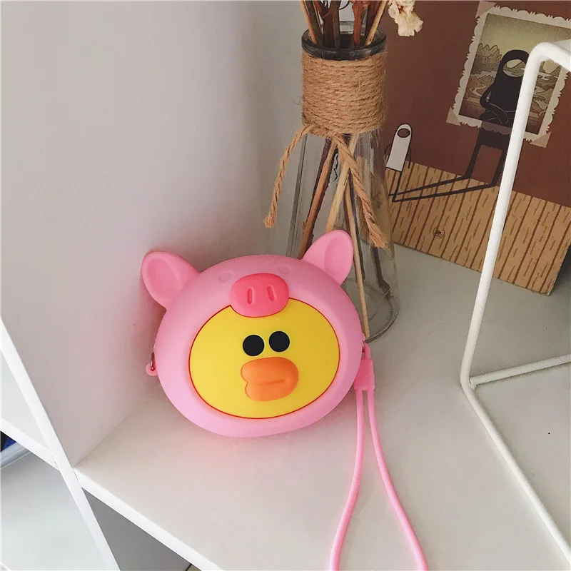 Q UNCEL, Милая Мини сумка для монет, сумка для ключей, для женщин и девочек, мультяшный кошелек, держатель для карт, с длинными ушами, кролик, силиконовый кошелек для монет, кошельки - Цвет: 1217027