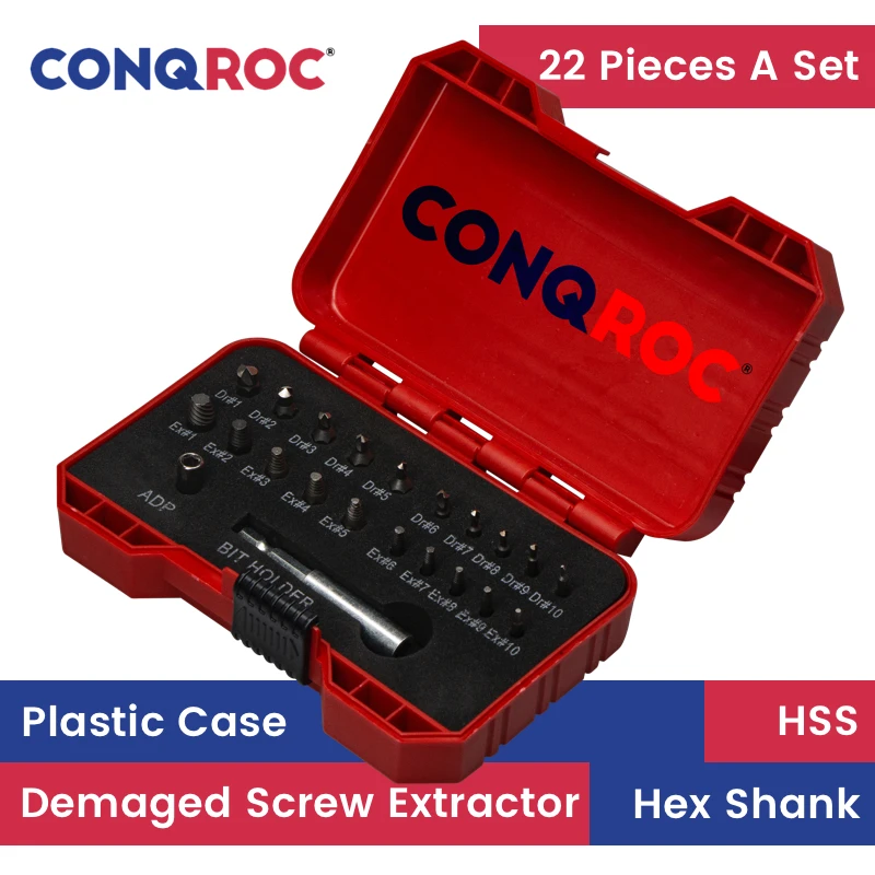 Набор для извлечения поврежденных винтов комплект из 22 предметов экстрактор