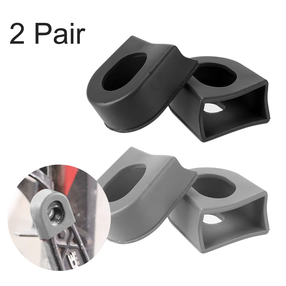 1/2 pairs Crankset Protector Crank Protective Sleeve Bicycle Accessories for Shimano MTB Bike Gear Pedal Crank Silicone Cover