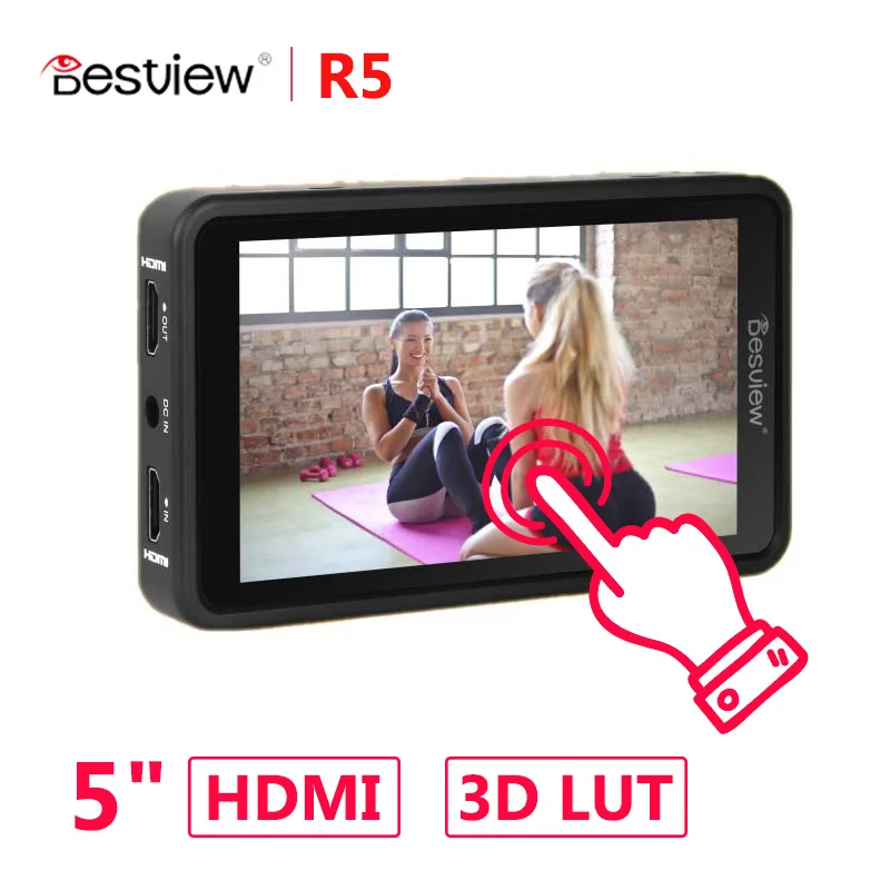 

Bestview R5 4K HDMI сенсорный экран HDR 3D LUT монитор 5,5 дюймов Full HD 1920x108 0 IPS дисплей полевой монитор для цифровой зеркальной камеры