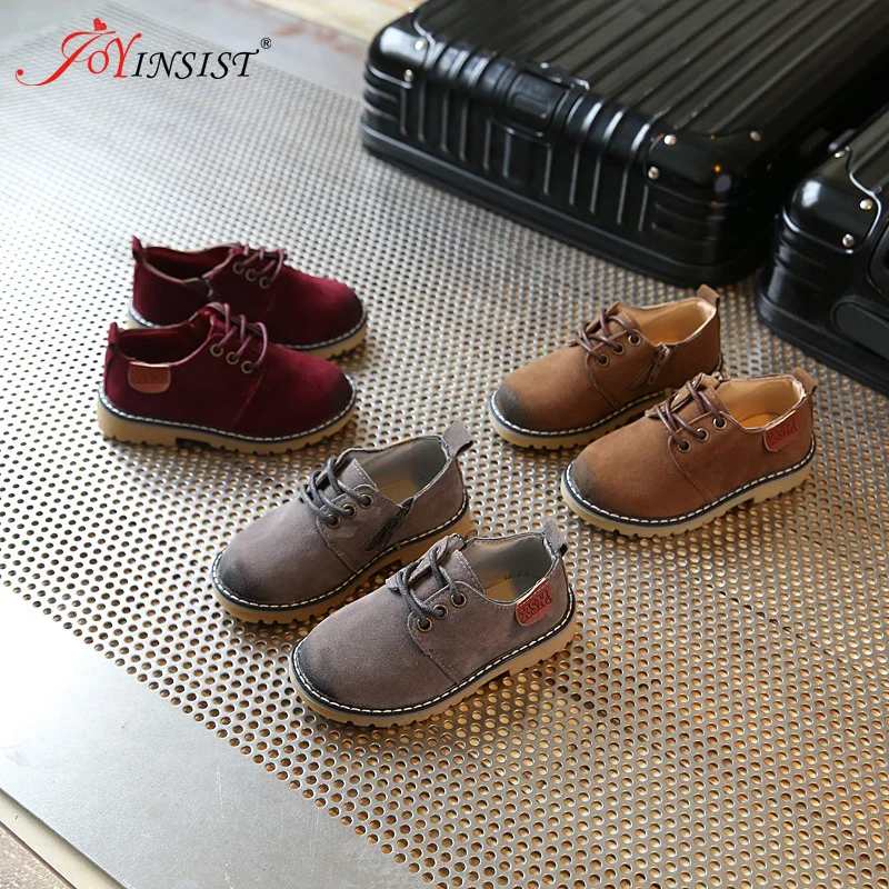 Весенняя модная винтажная кожаная детская обувь женская для мальчиков Ботинки