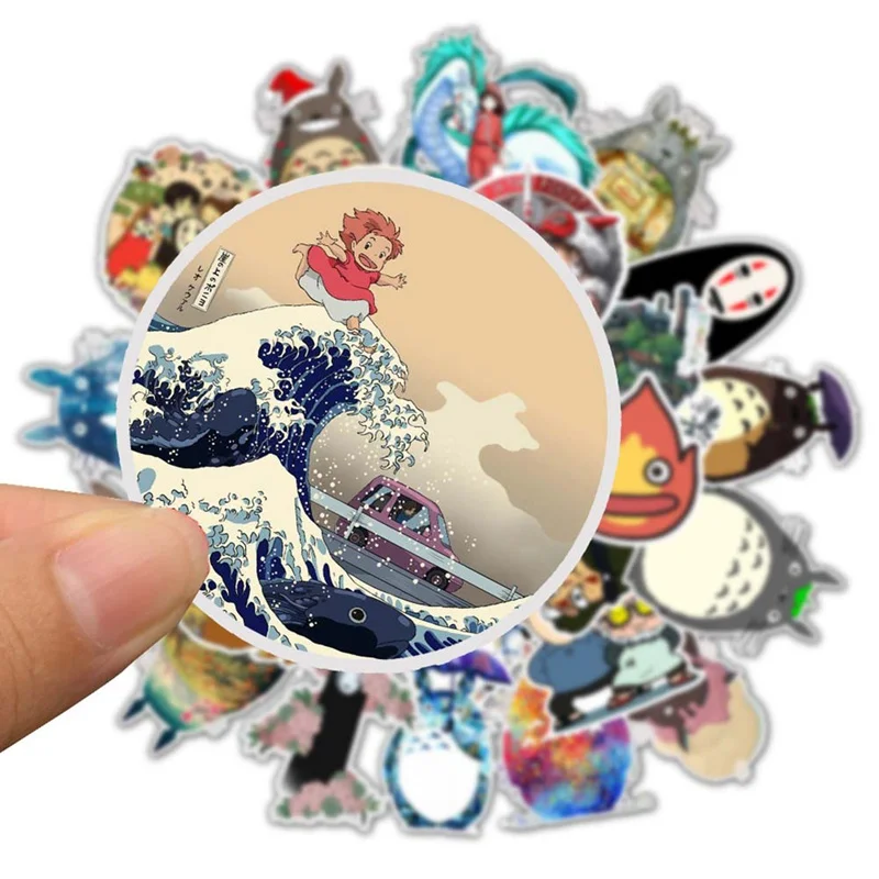 50 шт./компл. Классическая анимационная наклейка Miyazaki Hayao для настенного ноутбука