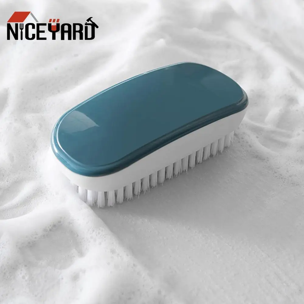 Hard Bristle Household Hands Laundry Brush Plastic Washing Clothes Shoe Sock Cleaning Brush For Kitchen Bathroom Cleaning Tool multi use silicone laundry washing brush small size handheld washing board brush for clothes candy color shirts cleaning tool