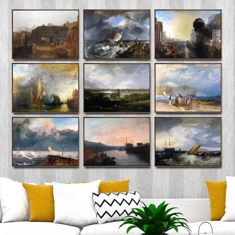 

Home Decoration Art Wall Pictures Fro Living Room Poster Print Canvas Paintings Joseph Mallord William Turner Water Ferry