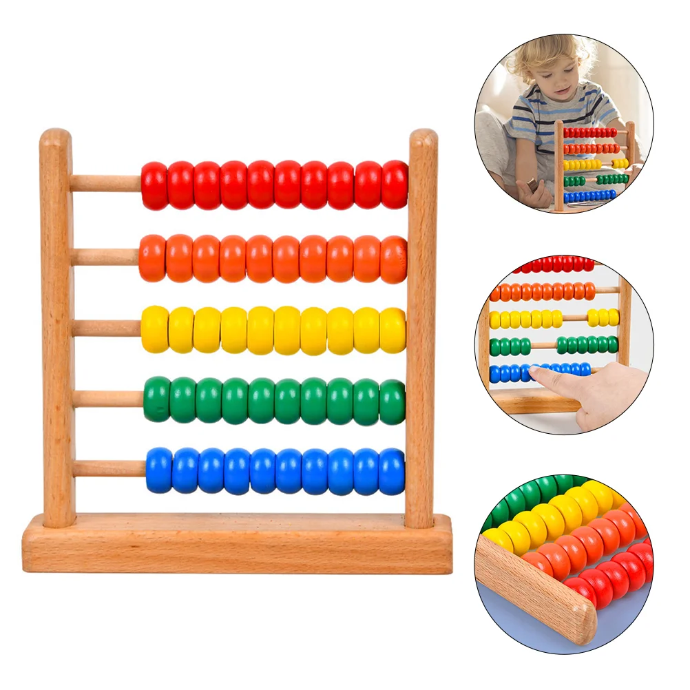 

1PC Students Wooden Abacus Chinese Bead Arithmetic Abacus Mental Math Abacus