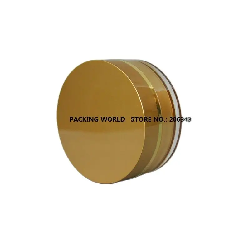 100G acrylic jar matte gold straight round cream jar/mask jar/gel/moisturizer/essence cosmetic packing plastic | Красота и здоровье