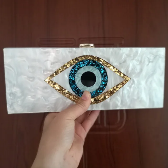 Акриловые сумки клатчи с жемчужинами Evil eye летние для путешествий пляжа из акрила