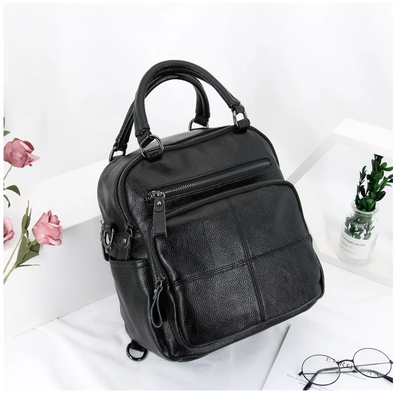 

women novelty multifunctional pu leather black light grey shoulder bag for female causal crossbody bag