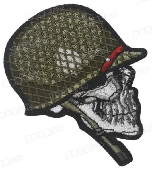 A 1 шт. вышивка Тактический шлем нарукавная повязка череп солдатская заплатка патч армейская Броня боевой Крест Медицинская эмблема наружная сумка Украшение - Цвет: A