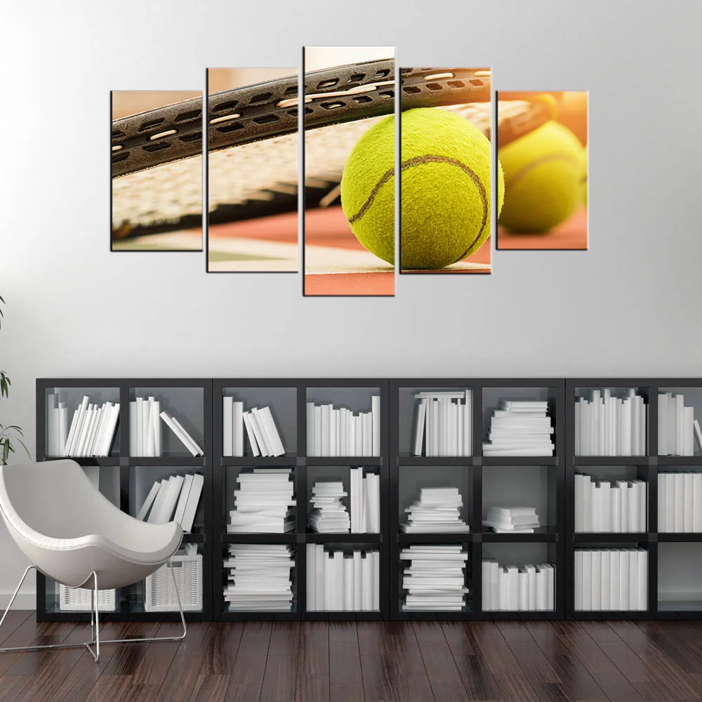 Настенный постер с теннисными мячиками Спортивная модульная Картина на холсте