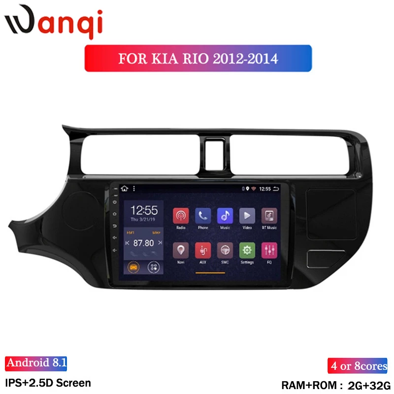 Автомобильный мультимедийный DVD плеер wan qi 2 Гб ОЗУ 32 ПЗУ Android 8 1 9 дюймов для Kia RIO K3