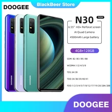 Doogee smartphone n30, android 10, octa core, 4gb + 6.55 gb, 16 mp, câmera traseira quad, 128 mah, 3 espaços para cartões (4)