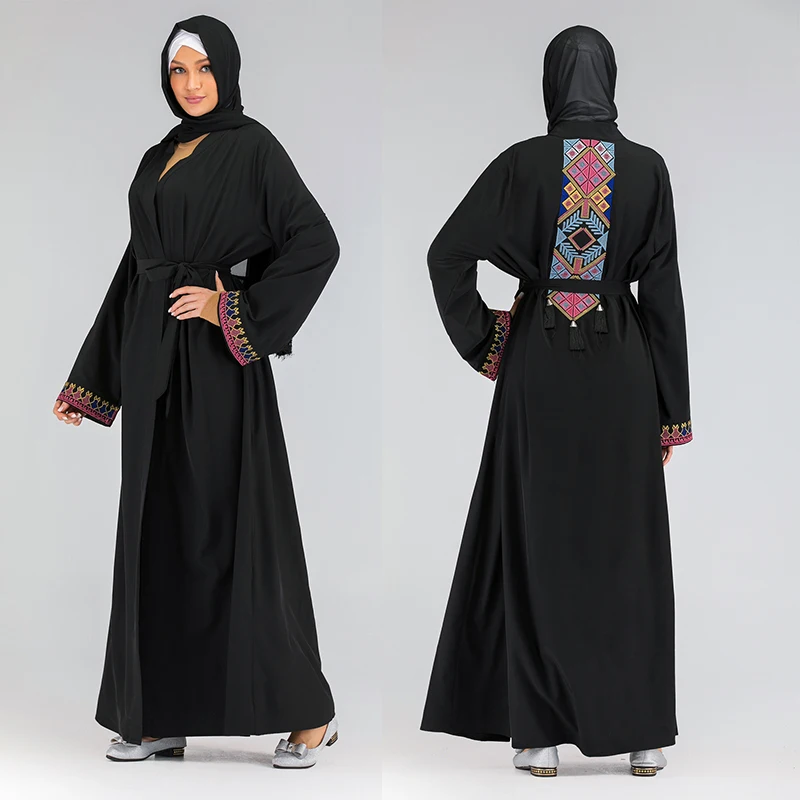 

Black Cardigan Dubai Abaya Kimono Islam Hijab Muslim Dress Abayas For Women Kaftan Caftan Marocain Turkish Islamic Clothing Robe