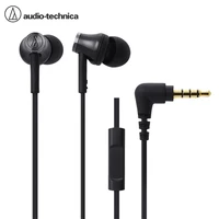 audio technica ath ck330is 3 5mm wired earphones stereo in ear deep bass earbuds sport headset 1 button remote control with mic
