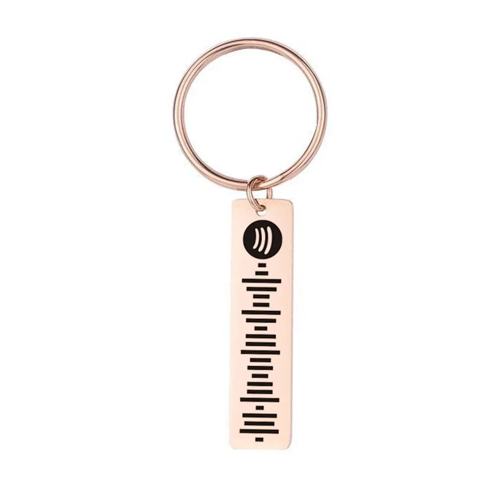 

Custom Music Spotify Scan Code Keychain For Women Men Personalized Laser Engraved Song Code Keyring Christmas Jewelry gift