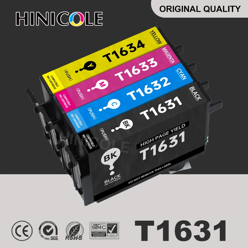Совместимый чернильный картридж T1631 T1621 16 16XL для картриджей принтеров Epson
