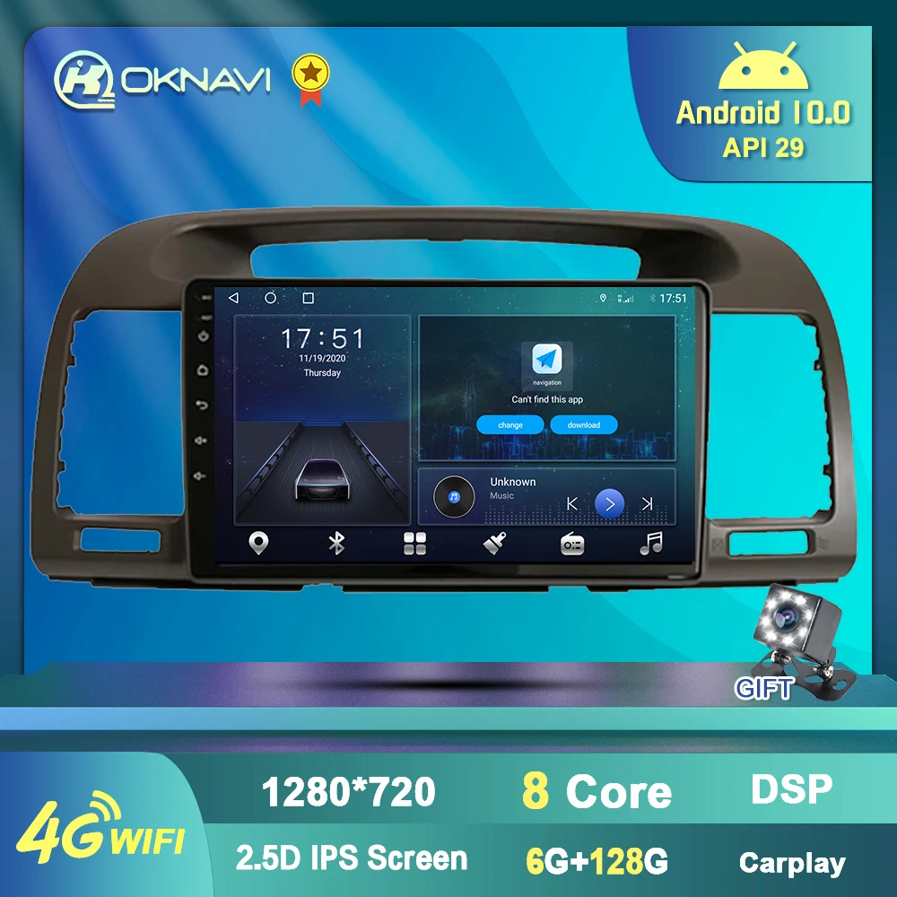 Автомагнитола 2 Din для Toyota Camry мультимедийный Dvd-плеер на Android 10 с 9 &quotэкраном Bluetooth