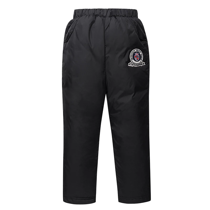 Пуховые штаны для мальчиков зимние теплые детские повседневные комбинезоны и