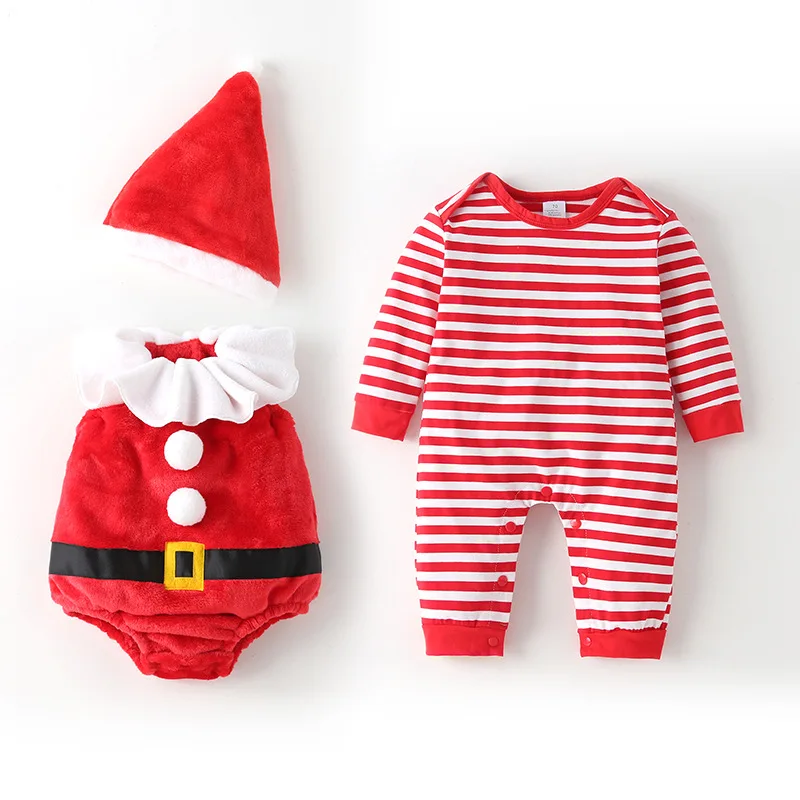 

Santa Clothes Baby 3pcs Suit Baby Christmas Clothes Set Infant New Year Costume 0-1.5 Years Winter Christmas Outfits