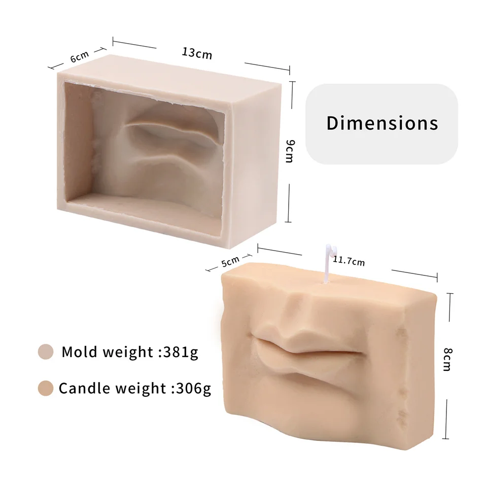 Тела туловища Форма лампы в форме свечи формы силиконовые кривой человека пресс