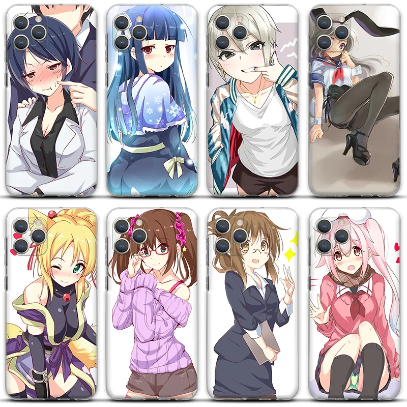 

Anime uniform loli Silicone Phone Case for iPhone 11 12 13 Pro Max mini Soft Cover for iPhone iPhone XR XS X 6 6S 7 8 Plus Cases