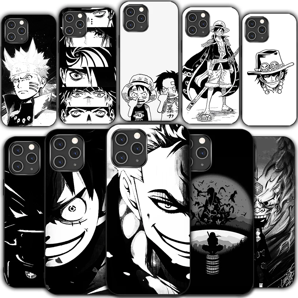 

Anime characters phone case For iPhone 13 12 mini 11 pro xs max X XR 5 6 7 8 plus tpu black soft shell protective sleeve