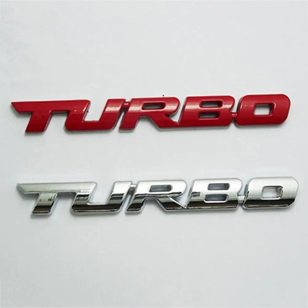 

Cool 3D Alloy Metal Letter Turbo Car Motorcycle Emblem Badge Sticker Decal Decor Car Stickers car accessories