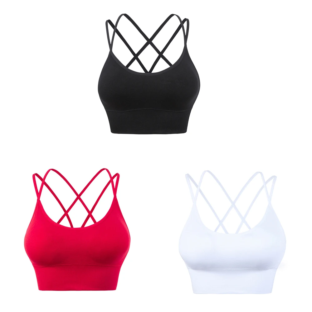 

Seamless Sports Bra For Women Push Up Padded Sports Bra Top Athletic Gym Running Fitness Workout Top Yoga Gym Bra