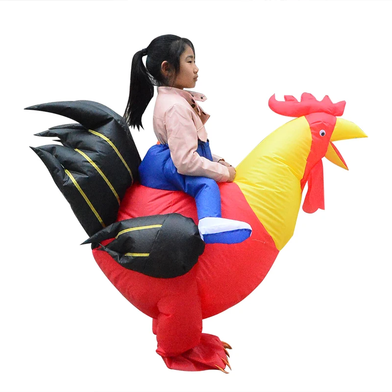 children size inflatable rooster costume walking cock for halloween |
