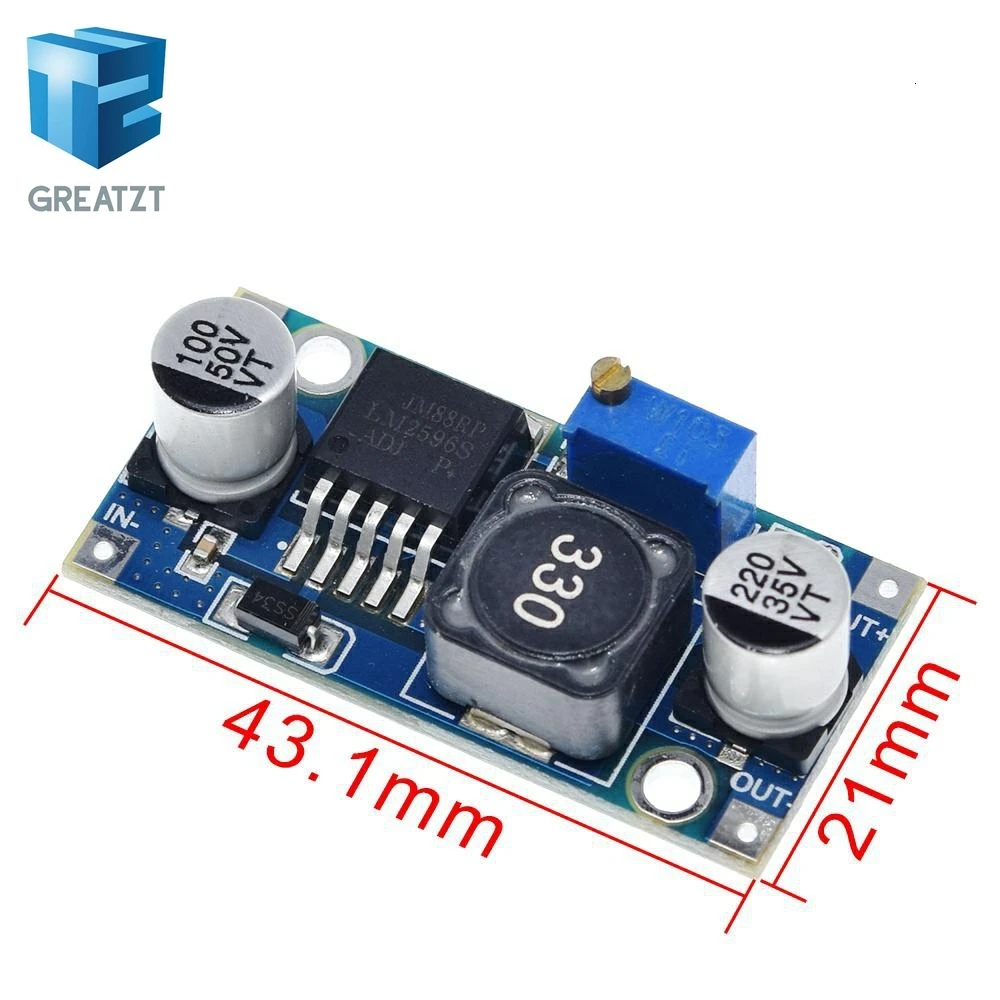 Высокое качество 3A Регулируемый DC-DC LM2596 LM2596S вход 4 V-35 V Выход 1,23 V-30 В постоянного тока dc понижающий Питание Регулятор модуль