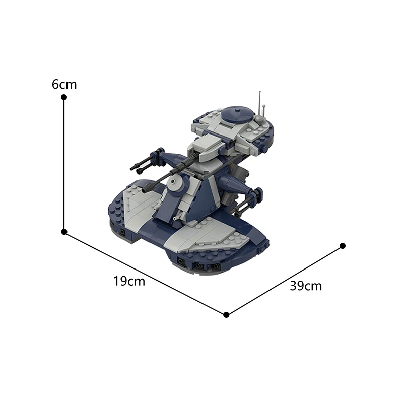 

Moc Star AAT Assault Tank Space Combat Movie Series Military Modular Weapon Building Block Model Children Toy Boy Toy Gift