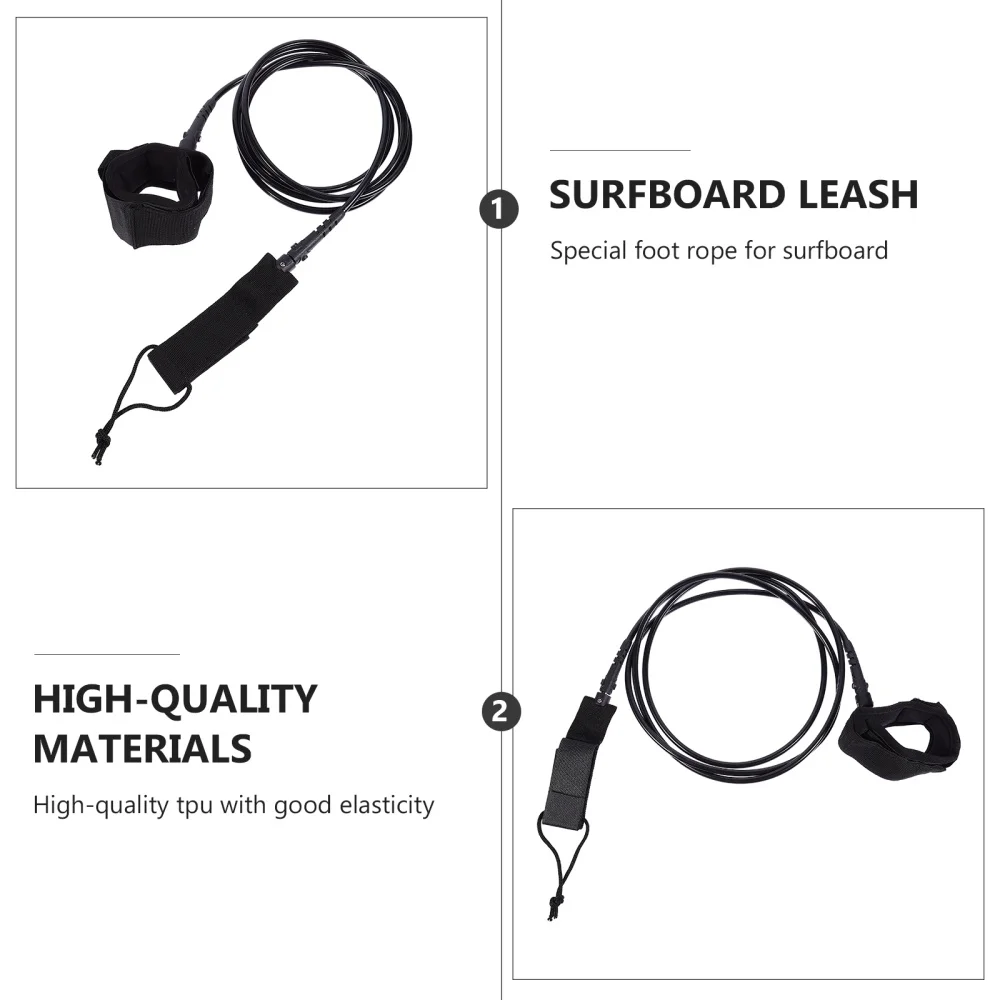 

1pc Surfboard Leash Elastic Kayak Canoe Paddle Leash Safety Rod Leash Rope