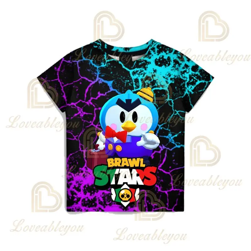 

New 3D Printing Short-sleeved Wild Fight Surrounding Men's Summer Casual T-shirt Clothing Leon Shirt Game Gift