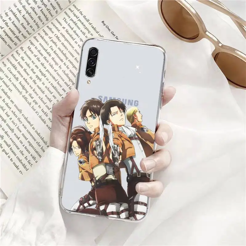 

Anime Japanese attack on Titan Phone Case Transparent Clear For Samsung Galaxy A71 A21s S8 S9 S10 plus note 20 ultra