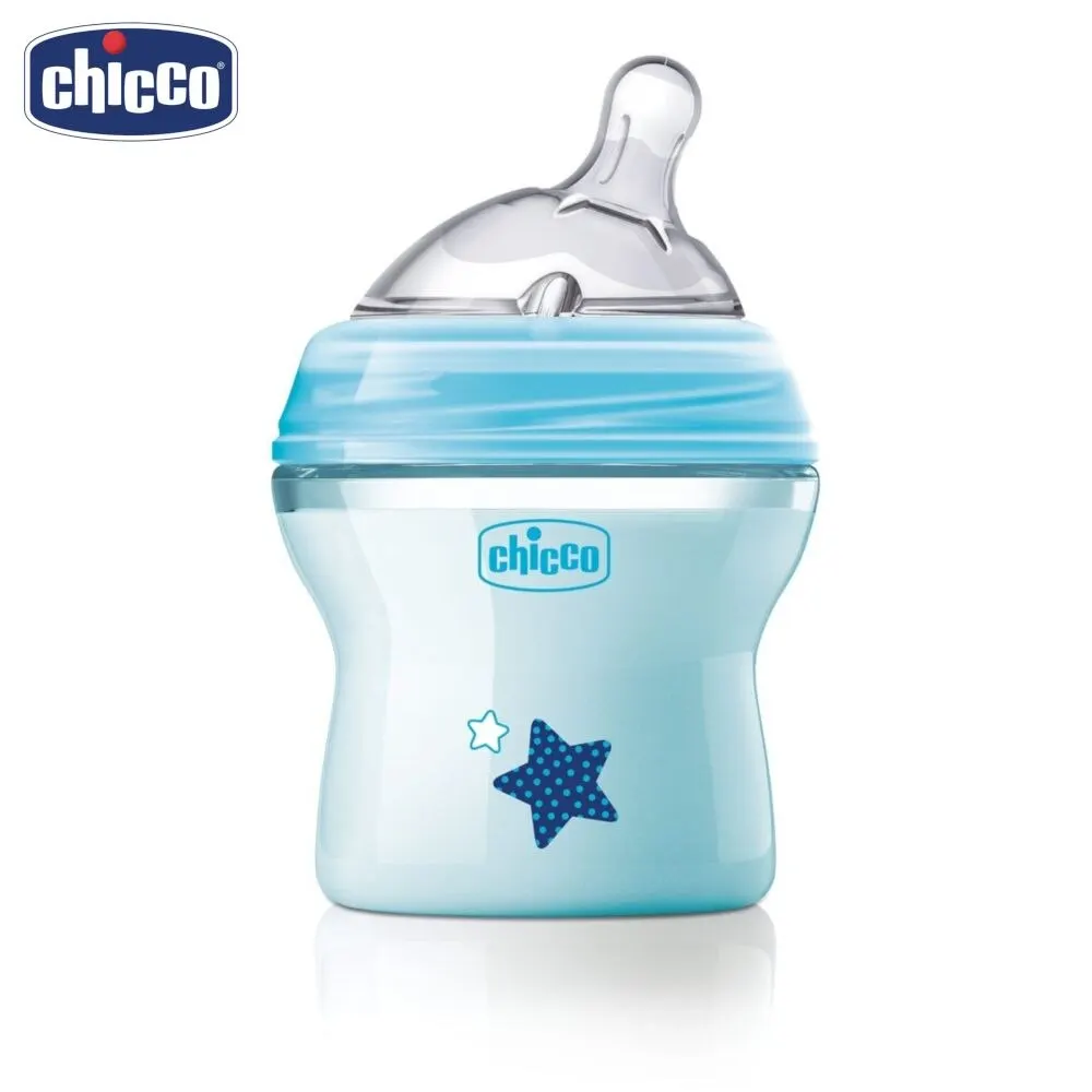 Бутылочка Chicco Natural Feeling 0 мес.+ сил. соска с наклоном и флексорами норм. поток 150 мл |