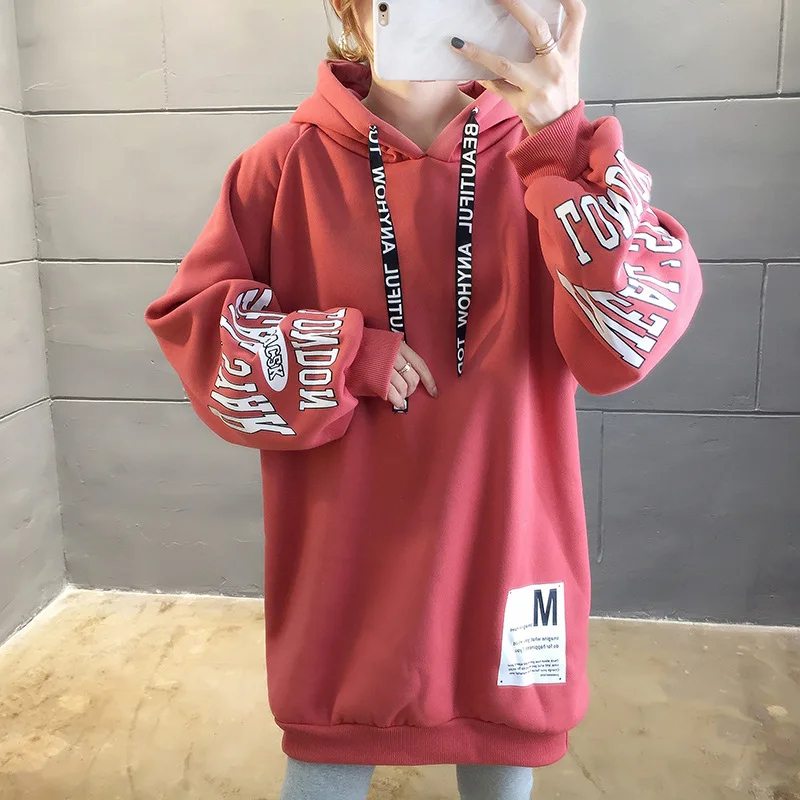 Новинка зимнее пальто в стиле Харадзюку Женская толстовка милая осенне Весенняя