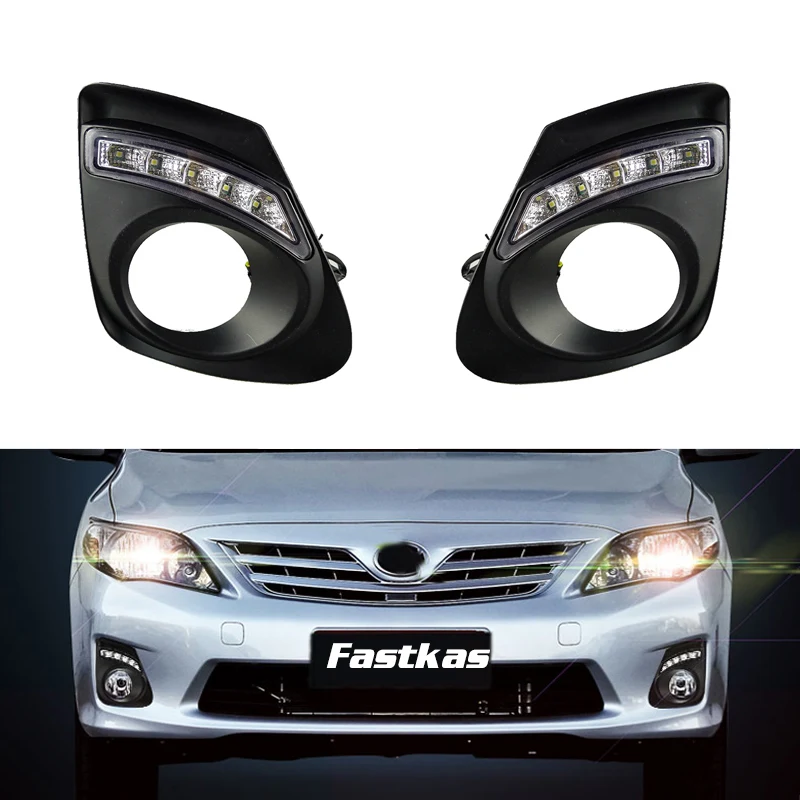 DRL для Защитные чехлы сидений сшитые специально Toyota Corolla/Altis 2011 2012 2013 дневные