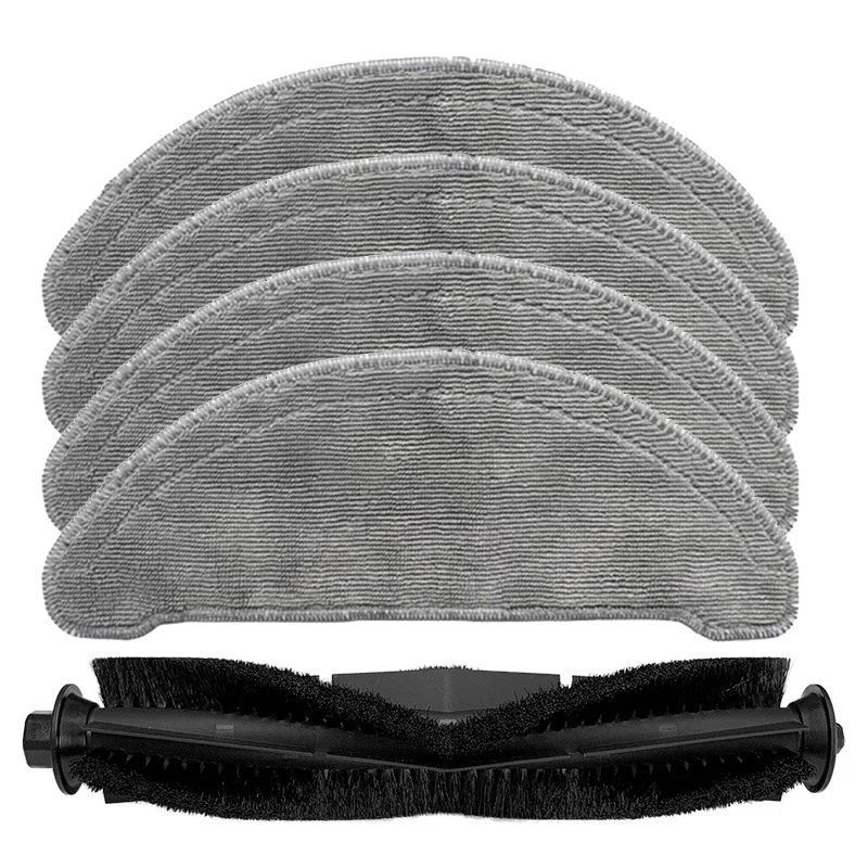 

Main Brush Recyclable Mops Cloths Side Brush Parts Accessories for ROIDMI EVE Plus Robot Cleaner Sweeper