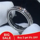 Модное изысканное кольцо с фианитами из стерлингового серебра 925 пробы обручальное вечерние ЦО для женщин подарок на день Святого Валентина