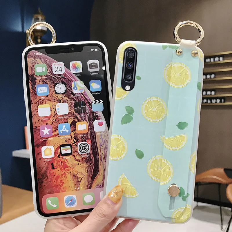SoCouple ремешок чехол для samsung Galaxy S9 S8 S10 плюс S10e Note 8, 9, 10, плюс A40 A50 A70 A20 A10 A30 чехол для телефона из ТПУ с принтом держатель чехол