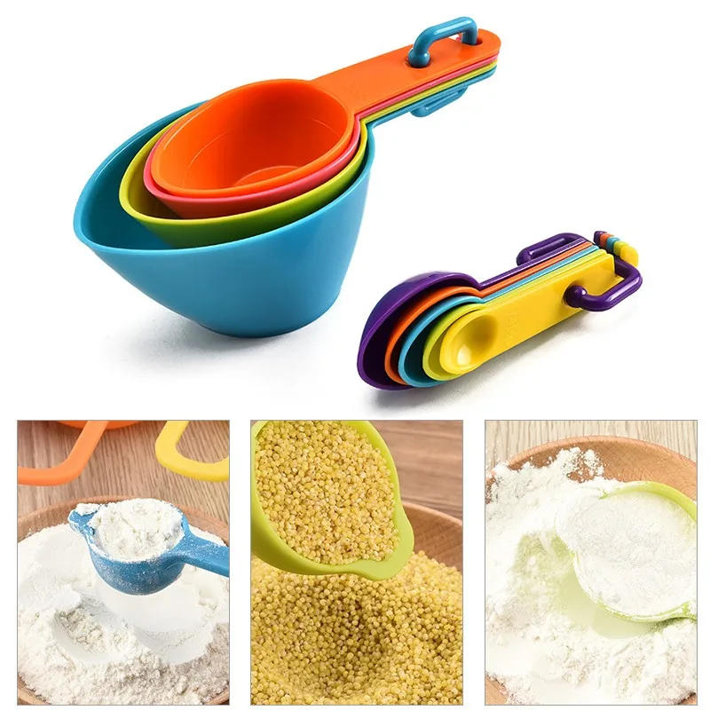 

4Pcs/Set Colorful Measuring Spoon Baking Tools DIY Cake Baking Plastic Scale Spoon Kitchen Measuring Spoon Kit Tool Various Size