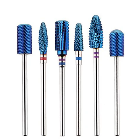 Feecy 2T Set 6pcs Электрическая машинка для маникюра, набор для ногтей ручка для профессионального педикюра, фрезер для ногтей, сверлильный Биты Комплект фреза для удаление маникюра Гель-лак - Цвет: Feecy 2T Set 6pcs