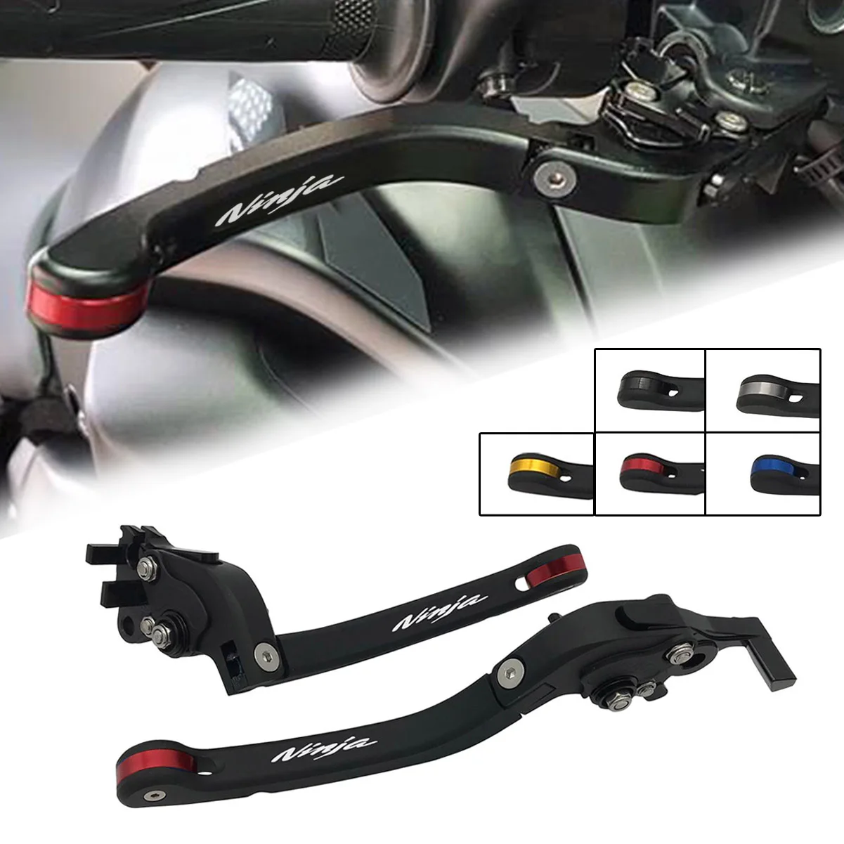 SEMSPEED Мотоцикл с ЧПУ Новые складывающиеся сцепные рычаги ручки на руль для Kawasaki ER6N