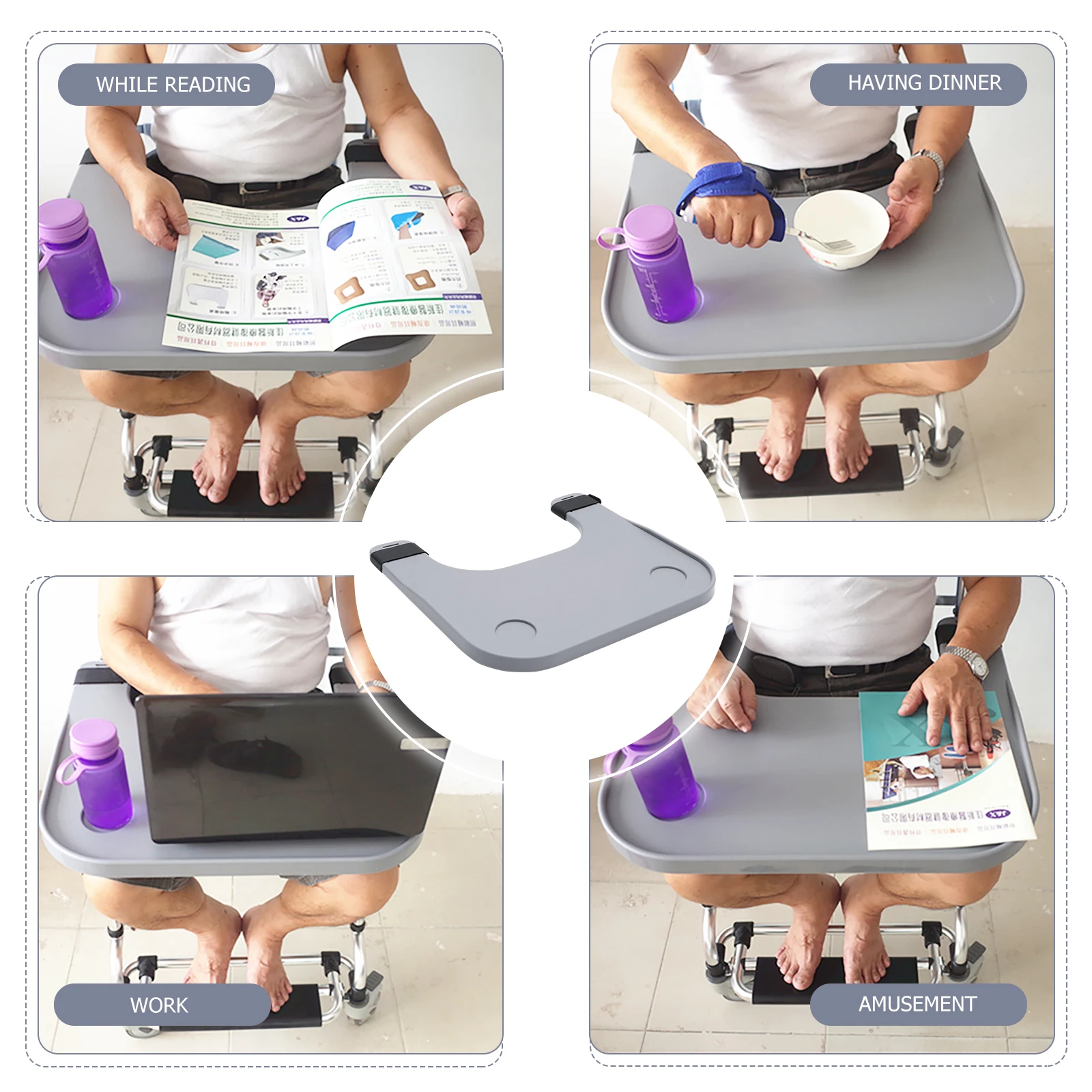 

Wheelchair Tray Detachable Wheelchair Table Board Wheelchair Accessory Wheelchair Tray For Elderly People Handicapped Old People