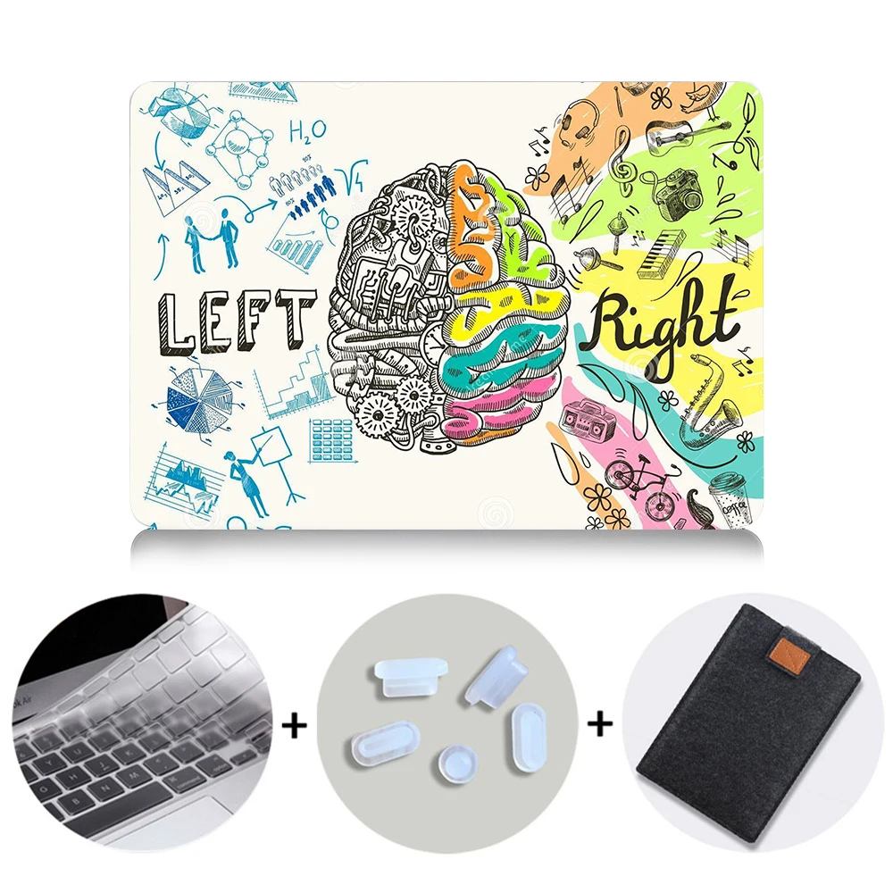 Чехол MTT Brain для Macbook Air Pro retina 11, 12, 13, 15 дюймов с сенсорной панелью, Жесткий Чехол 13,3 '', чехол для ноутбука+ чехол для клавиатуры - Цвет: MB11