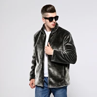 autumn winter coat men faux fur coat jacket man imitation mink fur coats mens clothing overcoat jaqueta de couro kj317