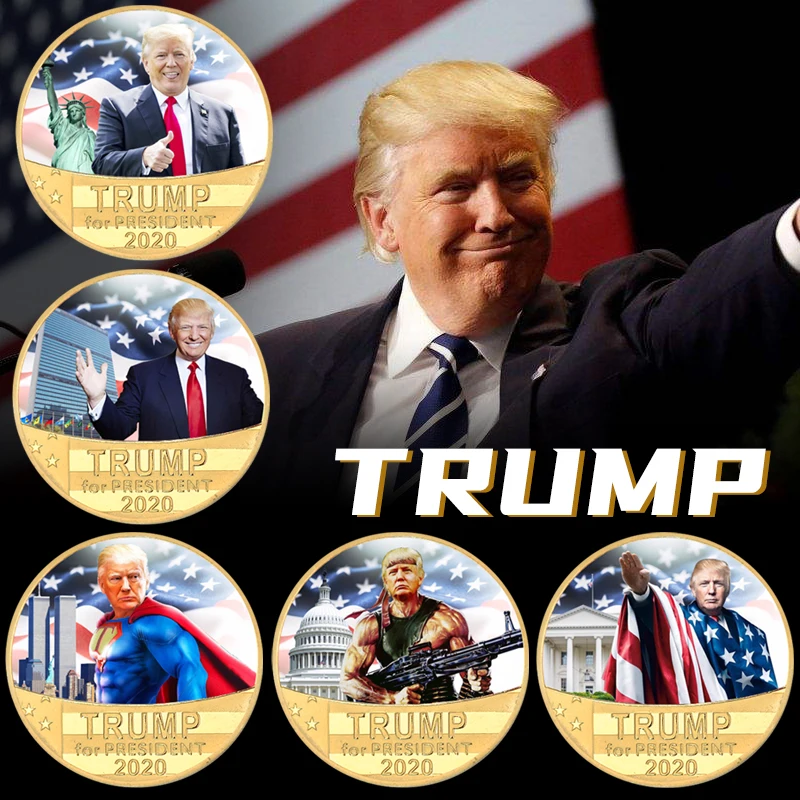 

2020 President Donald Trump KEEP AMERICA GREAT Gold Plated Commemorative Challenge Eagle Coin For Collection Home Decor