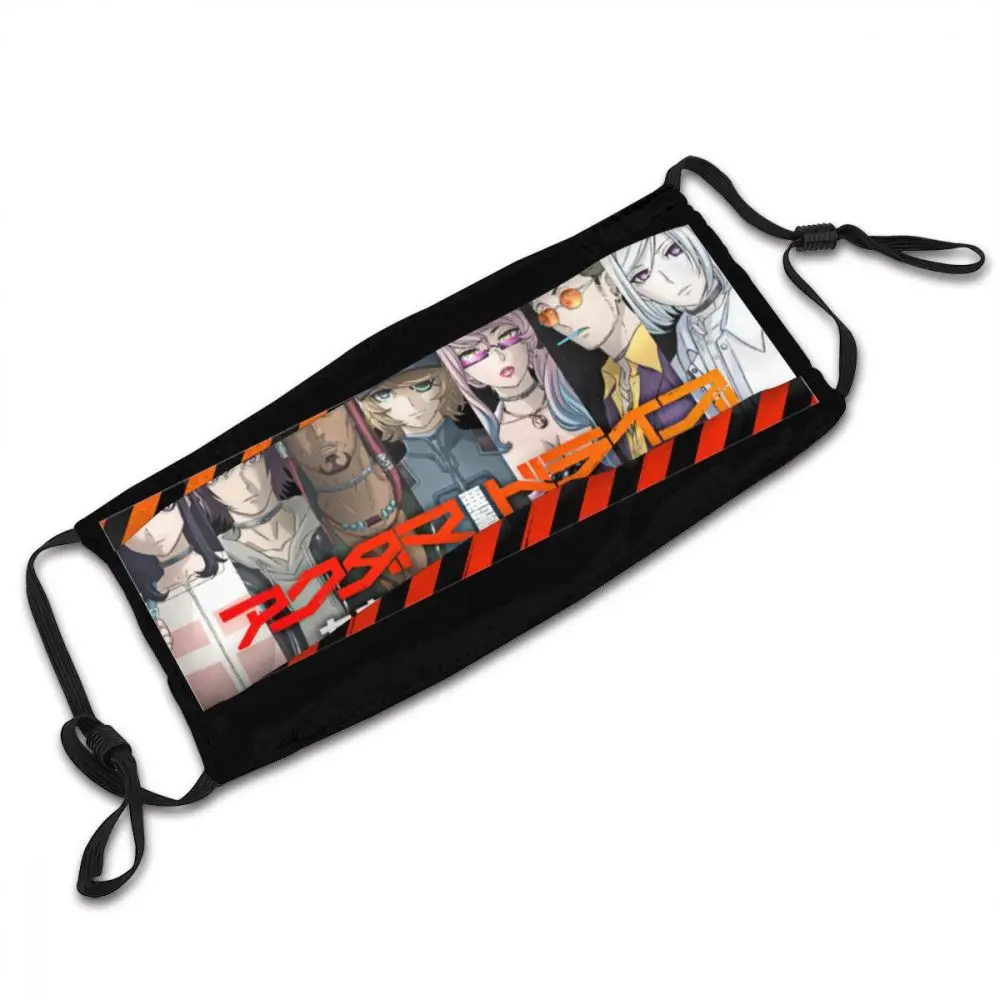 

Anime Anime Akudama Drive Courier Brawler Cutthroat Fashion Design Reusable Mouth Mask High Quality Windproof Filters Inside