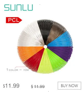 SUNLU PLA нити 10 м/цвет для 3D ручки заправка 1,75 мм 3D материал для рисования 10 м/упаковка